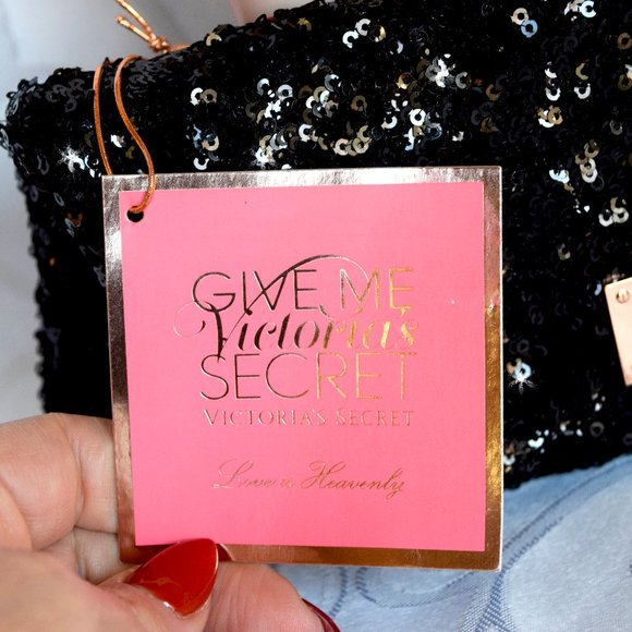 Victoria's Secret LOVE IS HEAVENLY Sequin Bag Purse Mist Lotion Wash GIFT SET - Picture 5 of 5